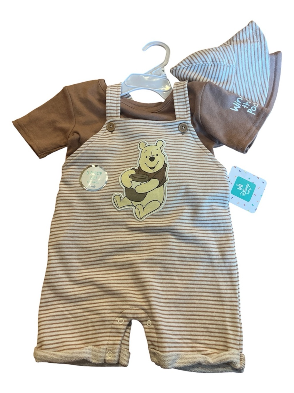 3 pc Disney Baby Winnie the Pooh Baby outfit. 18 month